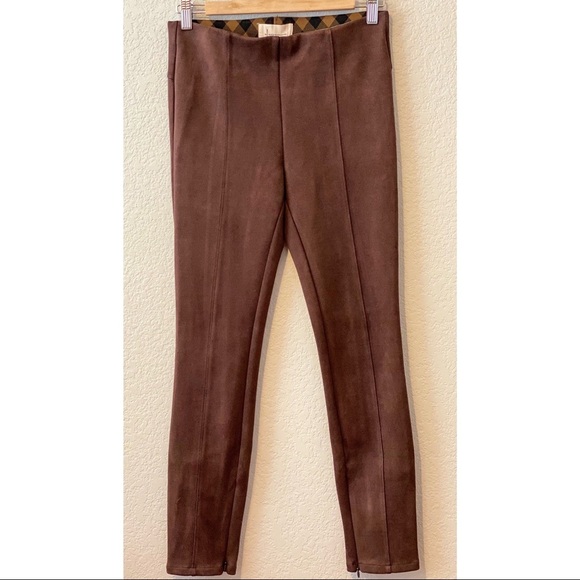 Anthropologie Faux-Suede Leggings with ankle zippers - size 27 - Picture 14 of 15